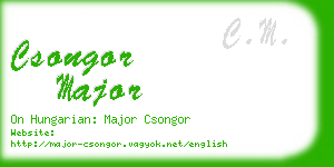 csongor major business card
